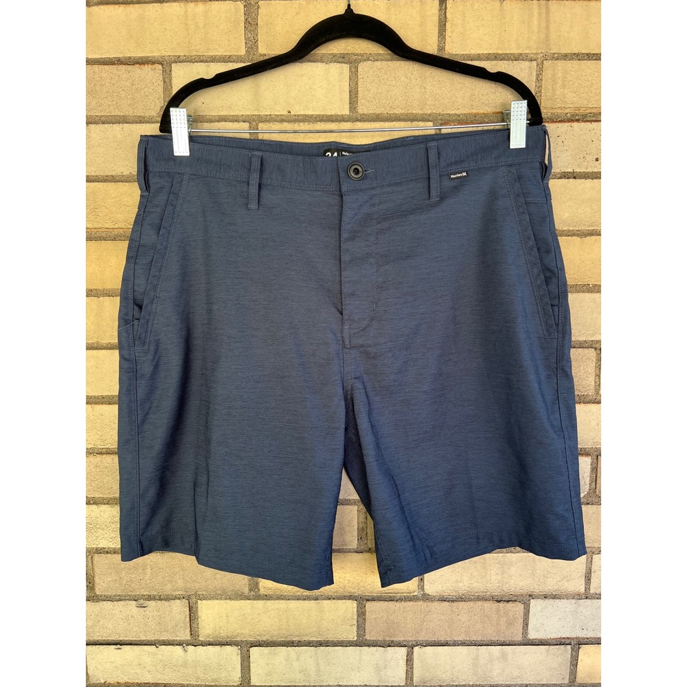 Hurley Hybrid Shorts Nike Dri-FIT Navy Blue Heather Mens Size 34